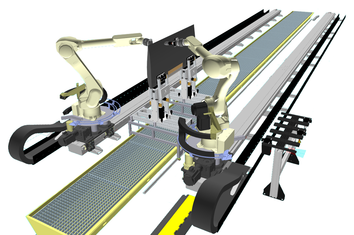 Роботизированный комплекс сканер дефекстокоп композитных материалов - роботизированный комплекс, сканер сварных стыков рельсов и колесных пар