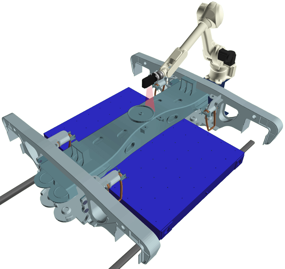 Лазерный обмер геометрических параметров
тележек ж/д вагонов - роботизированный комплекс, сканер сварных стыков рельсов и колесных пар
