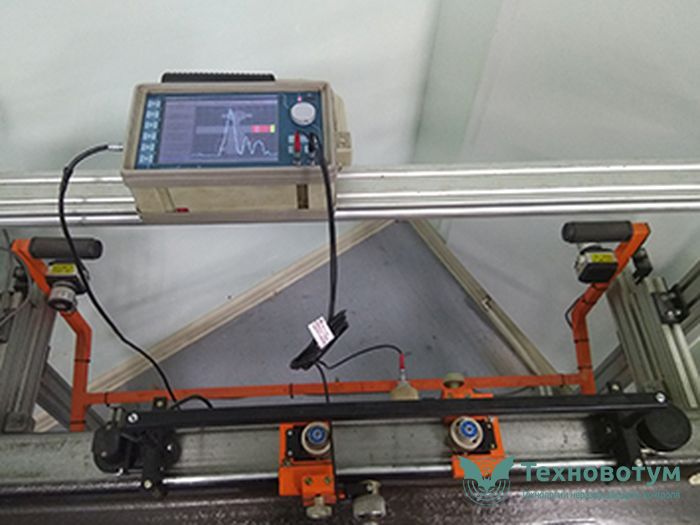 The «Tandem» scanner. Control of an electrocontact welded joint from the side faces by the echo-mirror method.