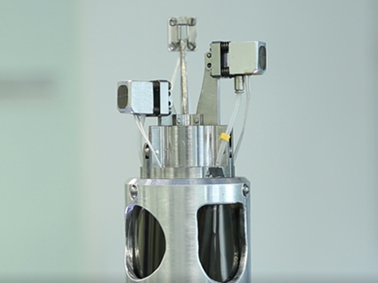 Eddy current converter unit in working position